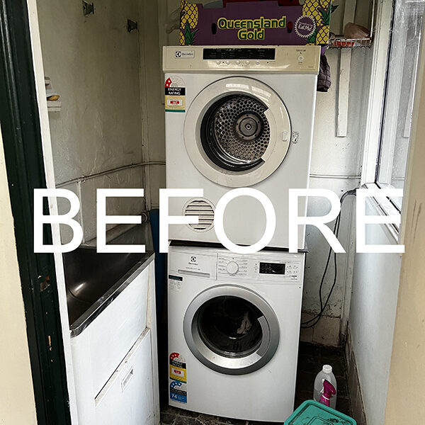 Laundry area before